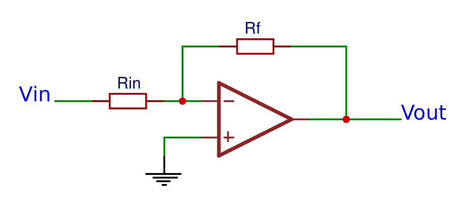 Inverting operational amplifier